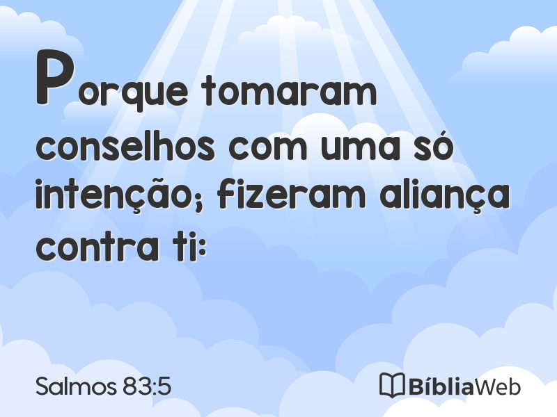 Salmos 83:5 em imagem para compartilhar