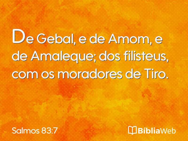 Salmos 83:7 em imagem para compartilhar