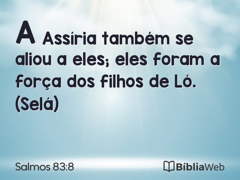 Salmos 83:8 em imagem para compartilhar