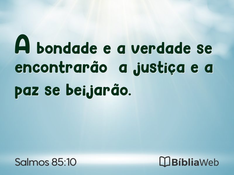 Salmos 85:10 em imagem para compartilhar