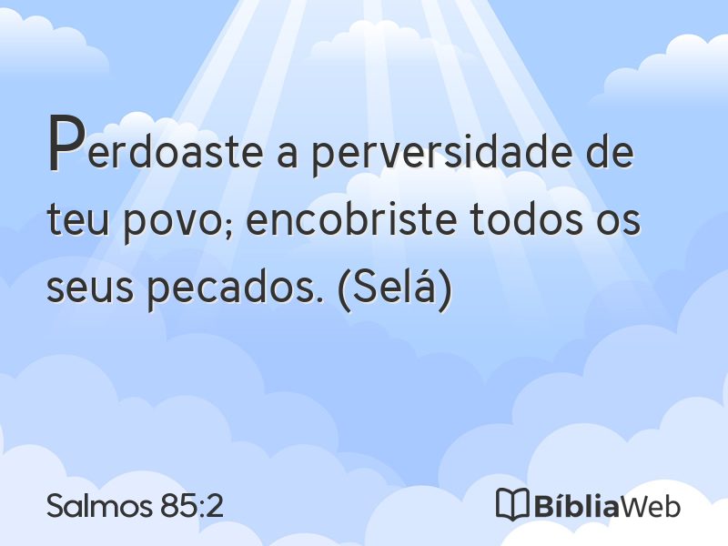 Salmos 85:2 em imagem para compartilhar