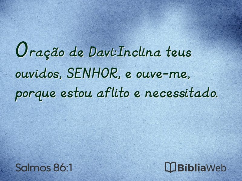 Salmos 86:1 em imagem para compartilhar