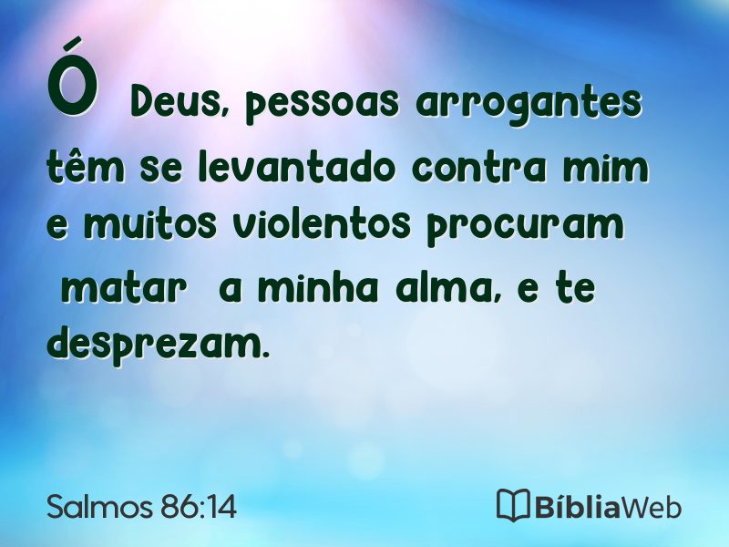 Salmos 86:14 em imagem para compartilhar