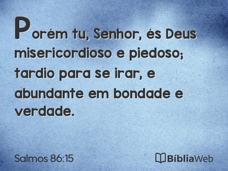 Salmos 86:15 em imagem para compartilhar