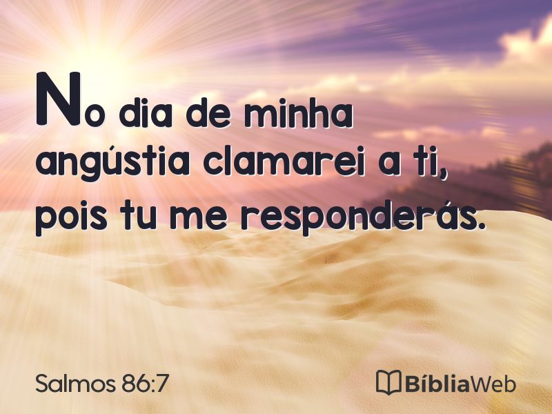 Salmos 86:7 em imagem para compartilhar