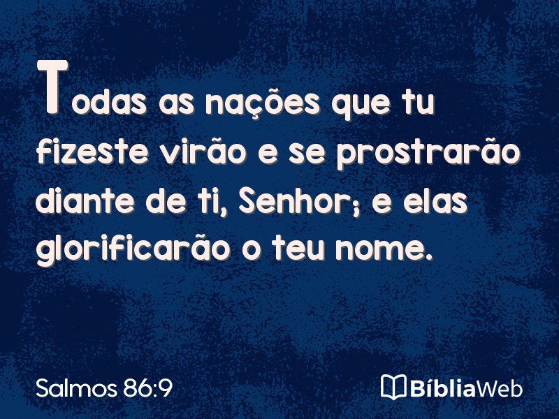 Salmos 86:9 em imagem para compartilhar