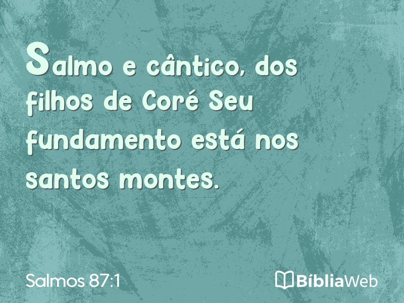 Salmos 87:1 em imagem para compartilhar