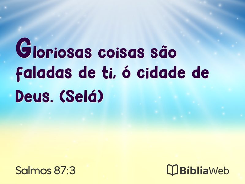 Salmos 87:3 em imagem para compartilhar
