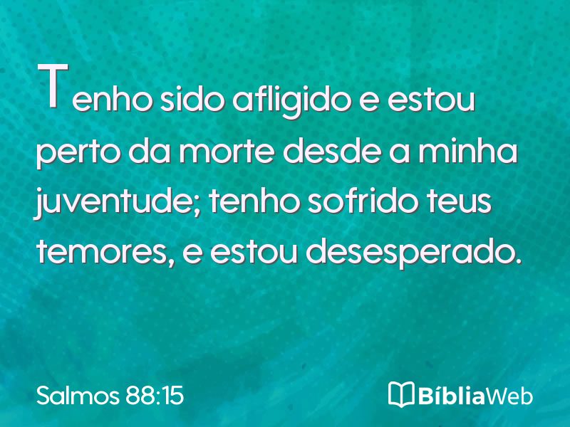 Salmos 88:15 em imagem para compartilhar