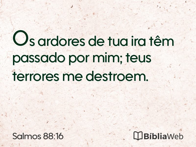 Salmos 88:16 em imagem para compartilhar
