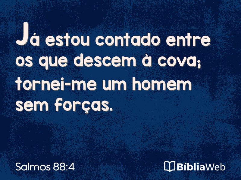 Salmos 88:4 em imagem para compartilhar