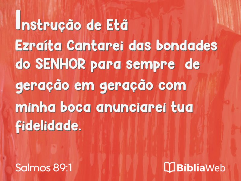 Salmos 89:1 em imagem para compartilhar