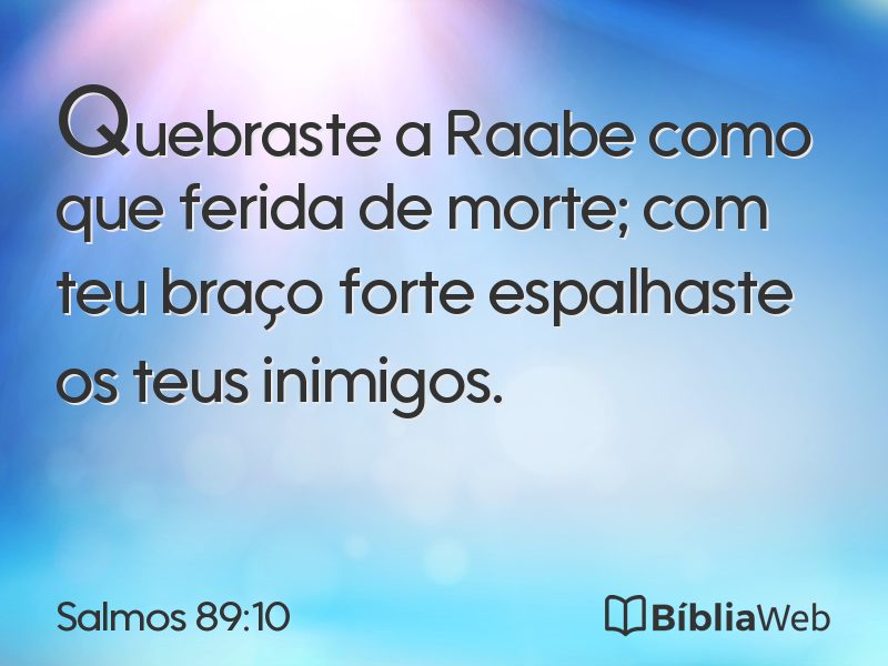 Salmos 89:10 em imagem para compartilhar