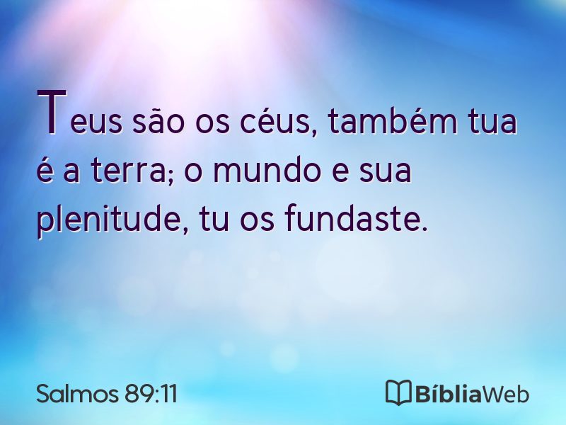 Salmos 89:11 em imagem para compartilhar