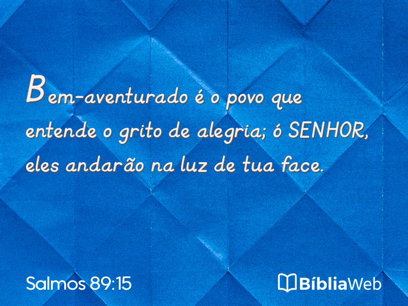Salmos 89:15 em imagem para compartilhar