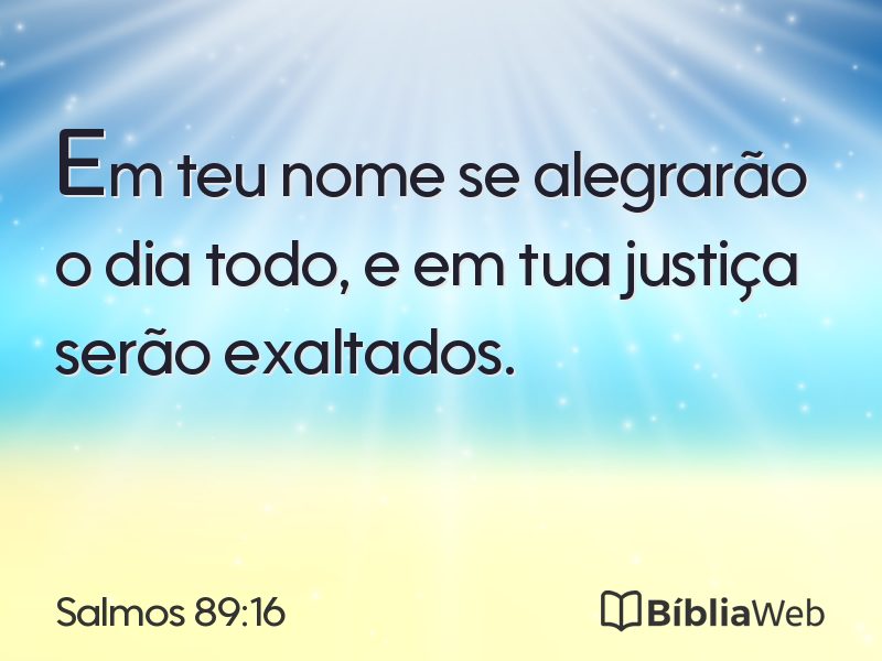 Salmos 89:16 em imagem para compartilhar