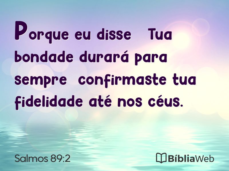 Salmos 89:2 em imagem para compartilhar
