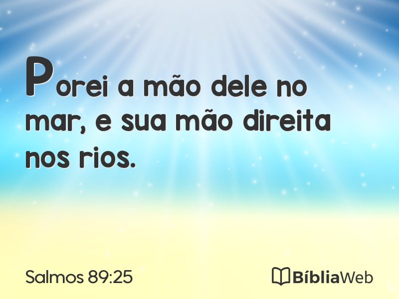 Salmos 89:25 em imagem para compartilhar