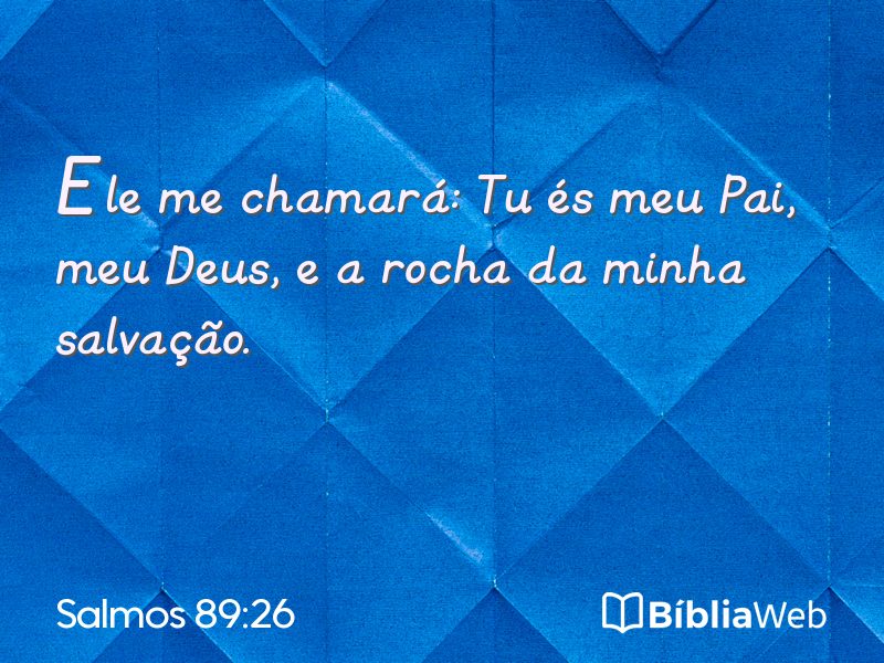 Salmos 89:26 em imagem para compartilhar