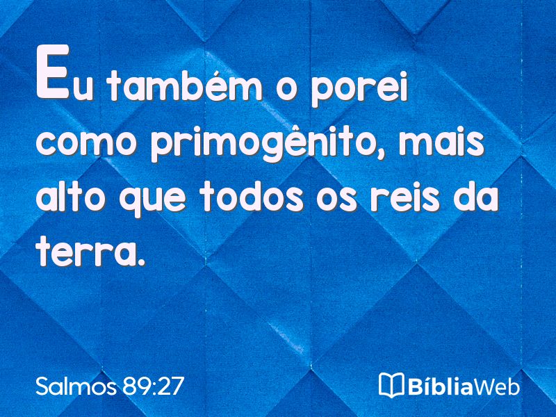 Salmos 89:27 em imagem para compartilhar