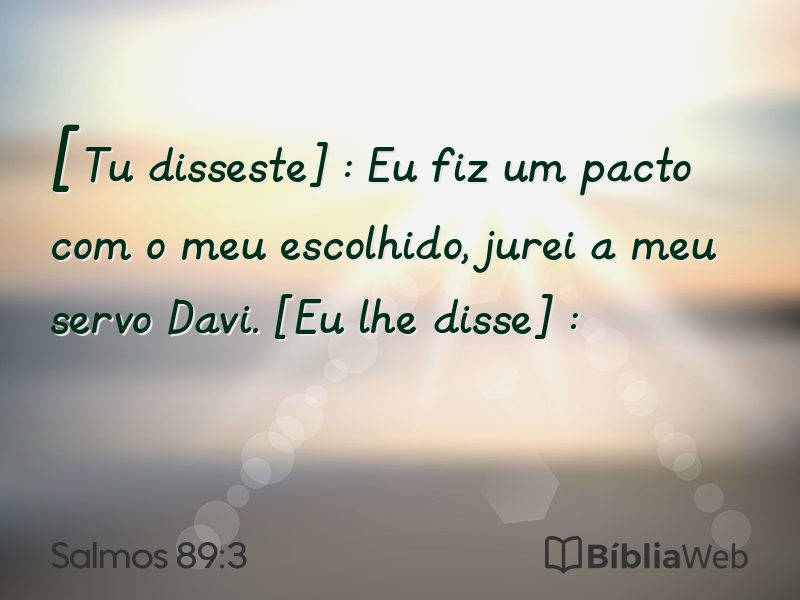 Salmos 89:3 em imagem para compartilhar