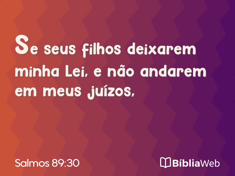Salmos 89:30 em imagem para compartilhar