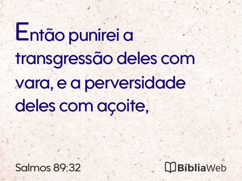 Salmos 89:32 em imagem para compartilhar