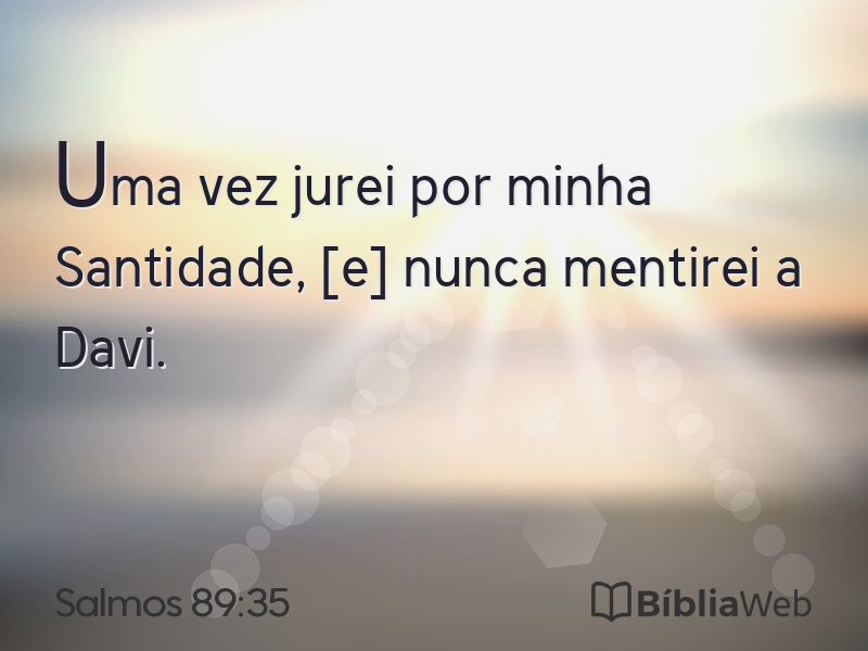 Salmos 89:35 em imagem para compartilhar