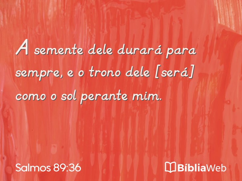 Salmos 89:36 em imagem para compartilhar