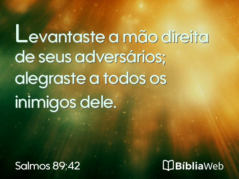 Salmos 89:42 em imagem para compartilhar
