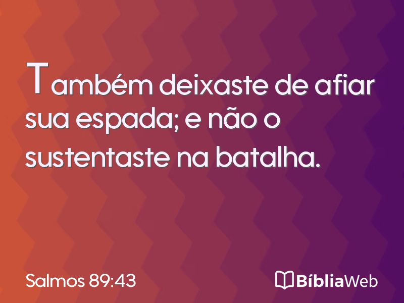 Salmos 89:43 em imagem para compartilhar