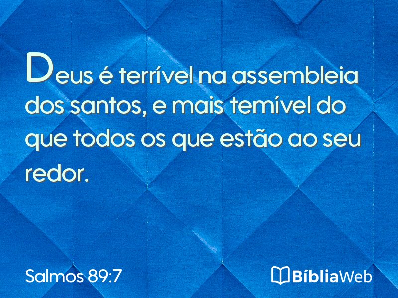 Salmos 89:7 em imagem para compartilhar