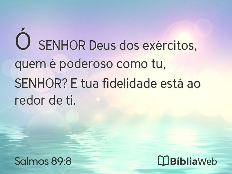 Salmos 89:8 em imagem para compartilhar