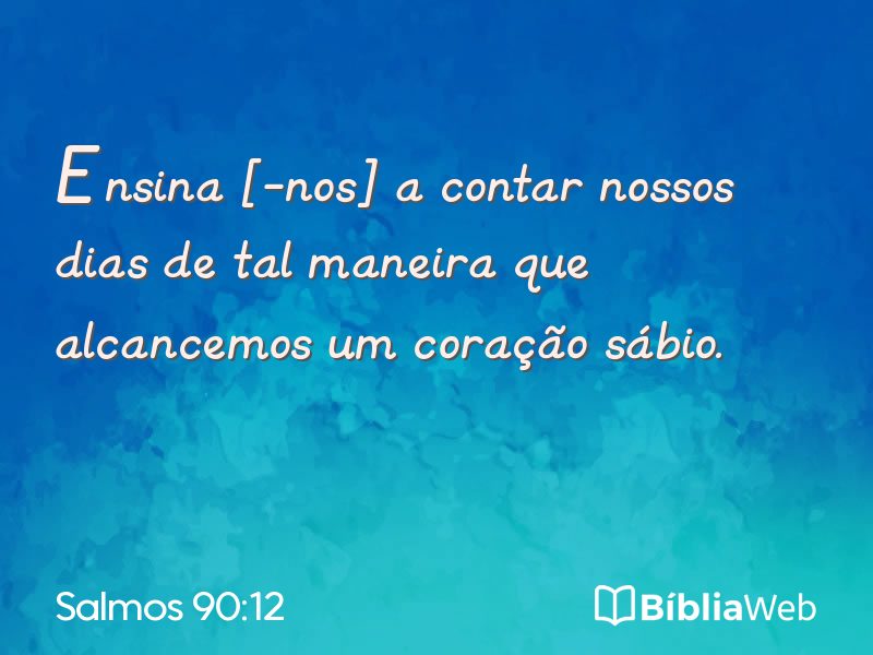 Salmos 90:12 em imagem para compartilhar