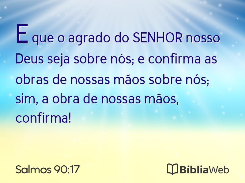 Salmos 90:17 em imagem para compartilhar