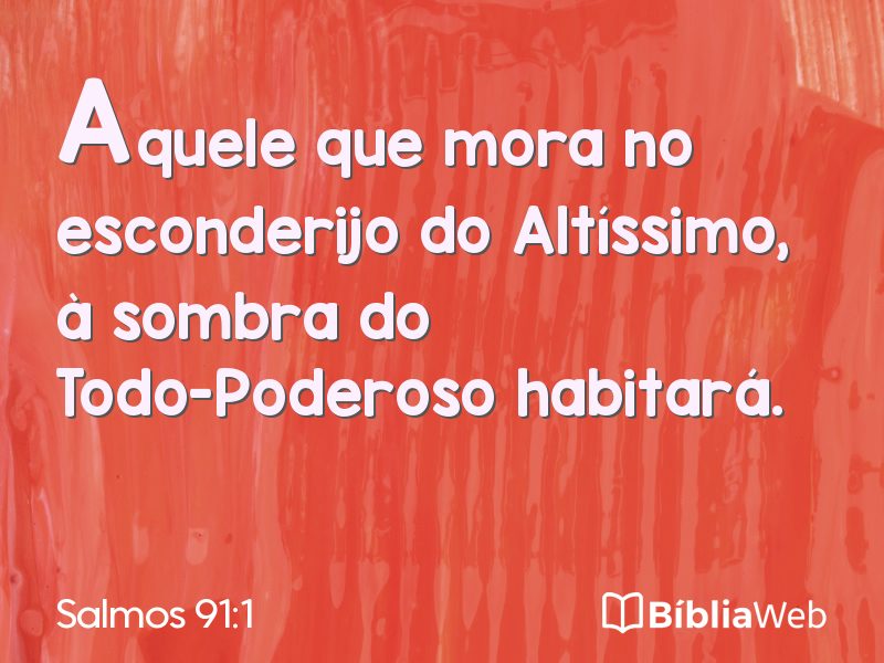 Salmos 91:1 em imagem para compartilhar