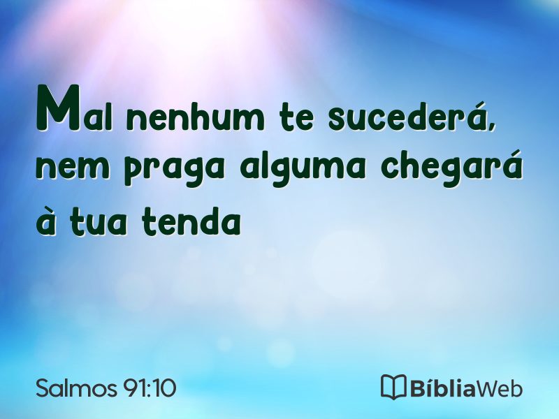 Salmos 91:10 em imagem para compartilhar