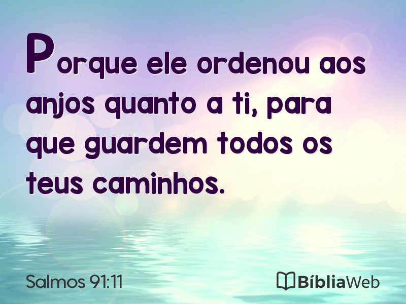 Salmos 91:11 em imagem para compartilhar
