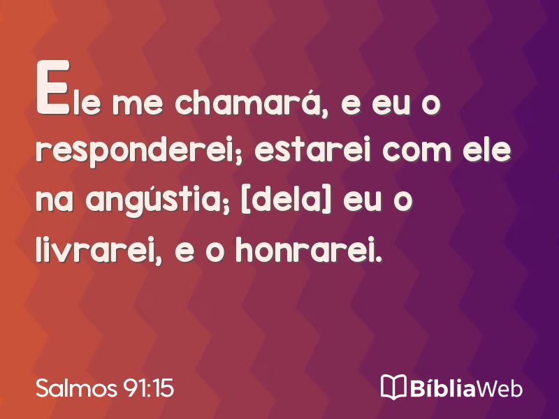 Salmos 91:15 em imagem para compartilhar