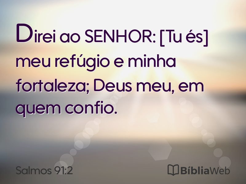 Salmos 91:2 em imagem para compartilhar