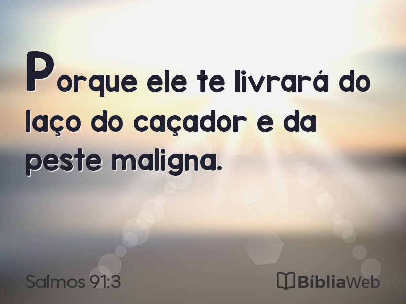 Salmos 91:3 em imagem para compartilhar
