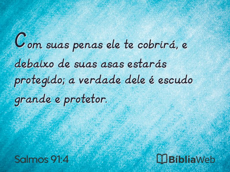 Salmos 91:4 em imagem para compartilhar