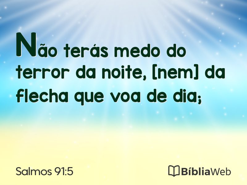 Salmos 91:5 em imagem para compartilhar