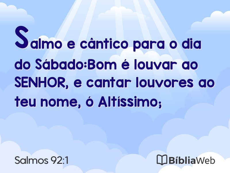 Salmos 92:1 em imagem para compartilhar