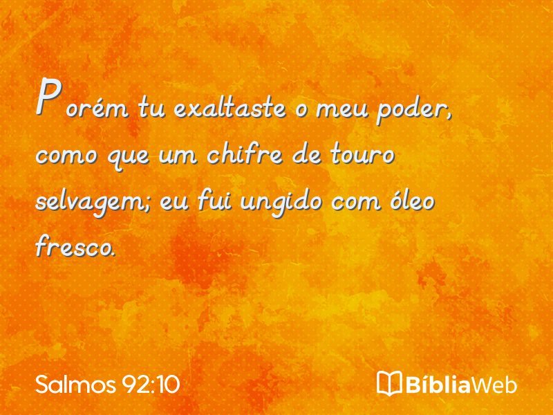Salmos 92:10 em imagem para compartilhar
