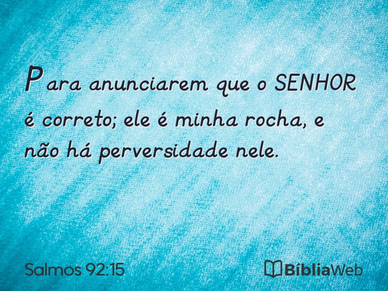 Salmos 92:15 em imagem para compartilhar
