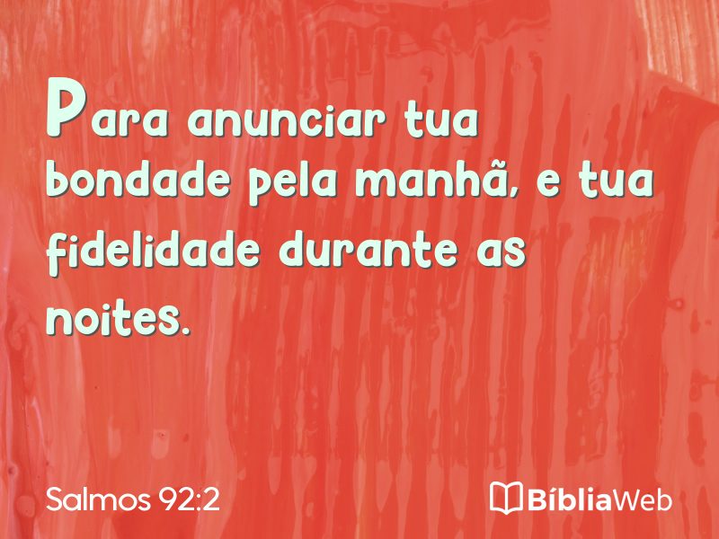 Salmos 92:2 em imagem para compartilhar