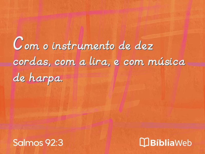 Salmos 92:3 em imagem para compartilhar