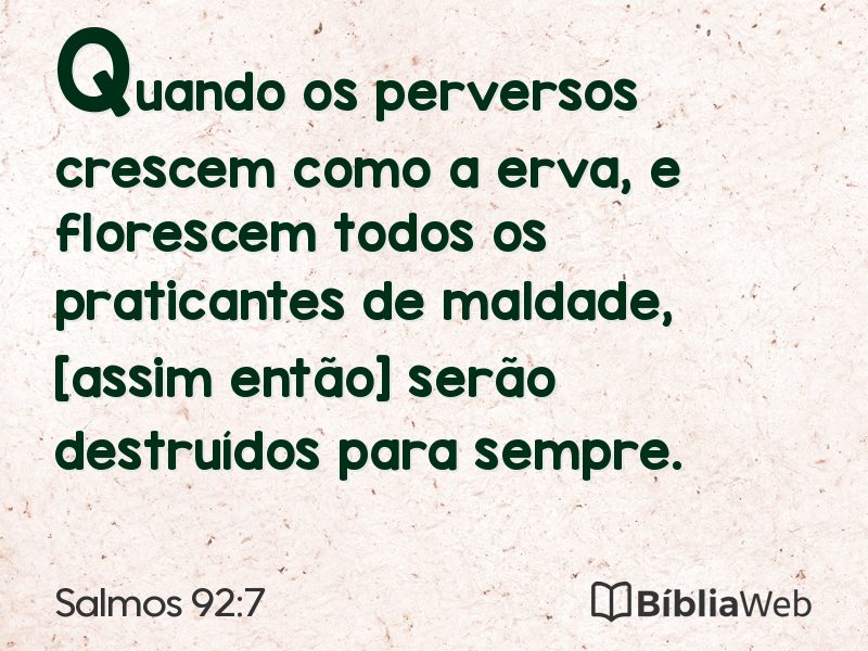 Salmos 92:7 em imagem para compartilhar