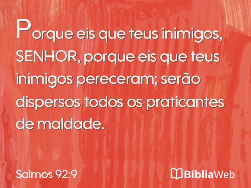 Salmos 92:9 em imagem para compartilhar